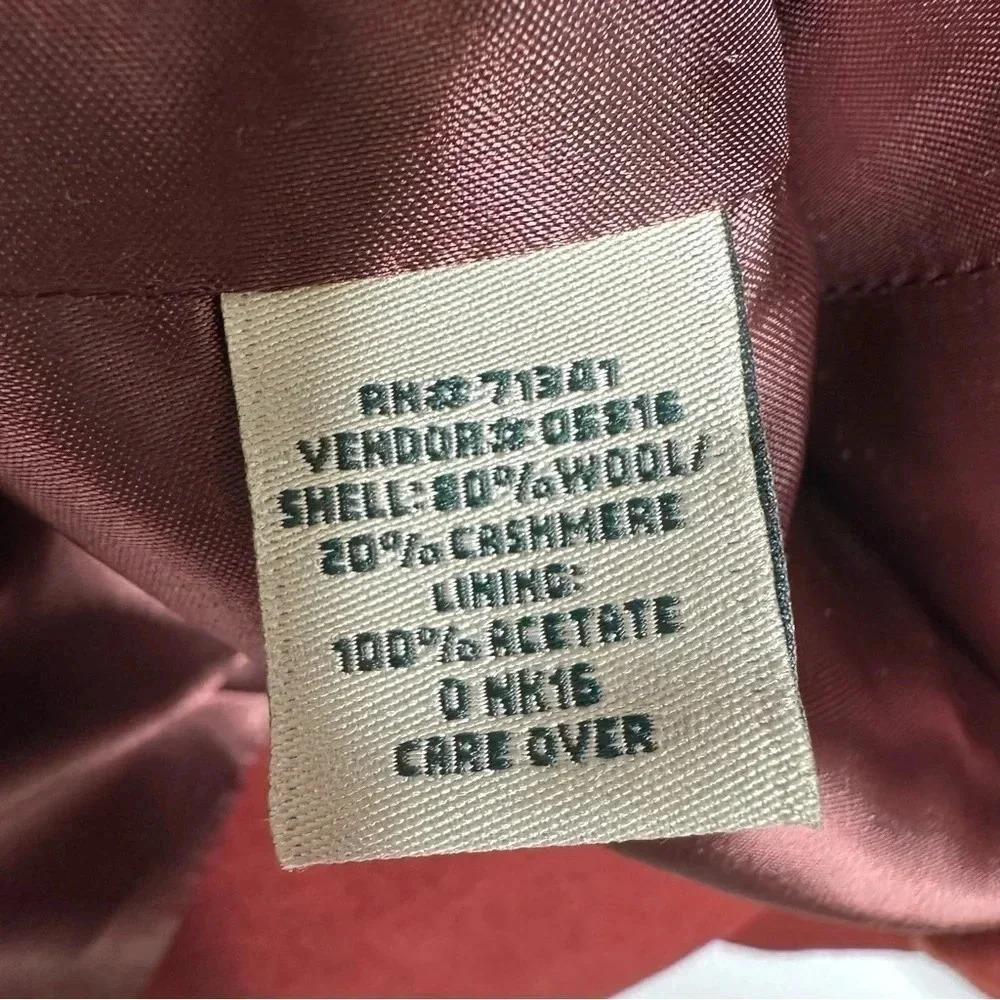 L.L. Bean Wool Cashmere Two Button Blazer Size 12 - Picture 8 of 8